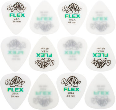 Dunlop Tortex Flex Picks 0,88 12 Weiß