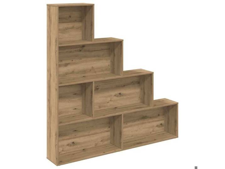 Bibliothèque maison - Bibliothèque chêne artisanal 157x24x160 cm bois d'ingénierie - 28.7kg _13066