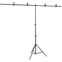 vidaXL Lindenberg (60 cm, 200 cm), Hintergrundsystem, Schwarz