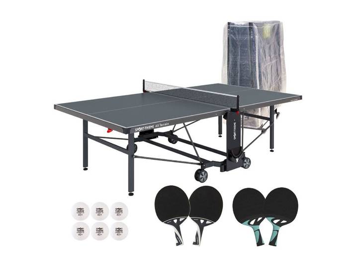 Sport-Thieme Tischtennisplatte Tischtennis-Set All Terrain, Nach EN 14468-1 Klasse B für Schul- und Vereinssport