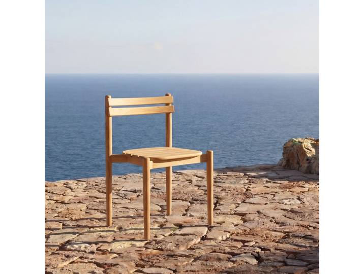 Stuhl aus massivem Teakholz Vadim - Natur - Teak