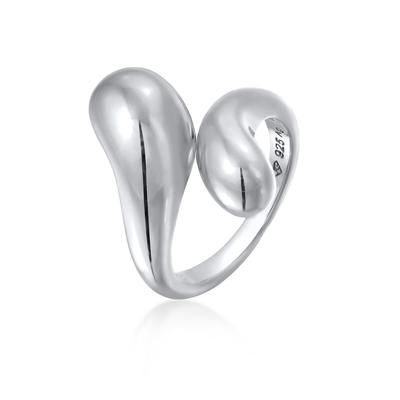 Silberring ELLI PREMIUM "Ring Wickelring 925 Sterling Silber" Gr. 54, silber, Fingerringe, Damen, 54, Silber 925 (Sterlingsilber), Silberring