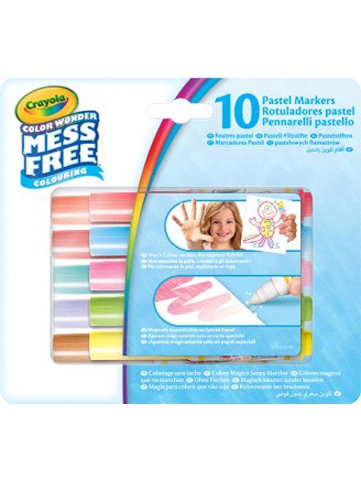 Crayola Color Wonder Pastel Mini Markers 10 Pcs
