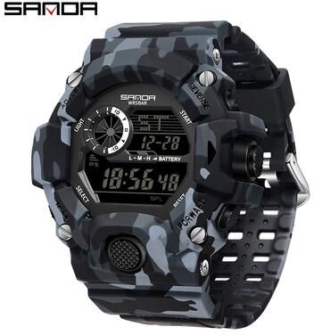 DynamicDeals Waterproof Luminous Electronic Watch, Students Digital Watches, Fashion Military Multifunctional Date Alarm Clock all Black