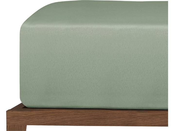 Spannbettlaken UNCOVER BY SCHIESSER New Jersey aus 100% Baumwolle , grün (hellgrün), B:100cm L:200cm, Jersey, Obermaterial: 100% Baumwolle, Bettlaken, Spannbettlaken, OEKO-TEX MADE IN GREEN