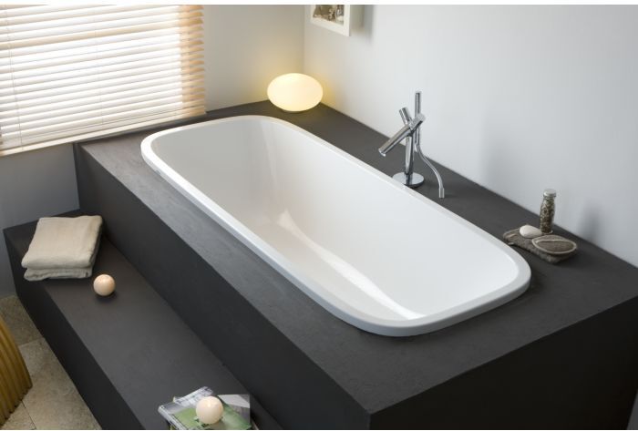 Hoesch Singlebath Uno Oval Badewanne 3687.010 176,6 x 75 cm, weiß, Einbauversion