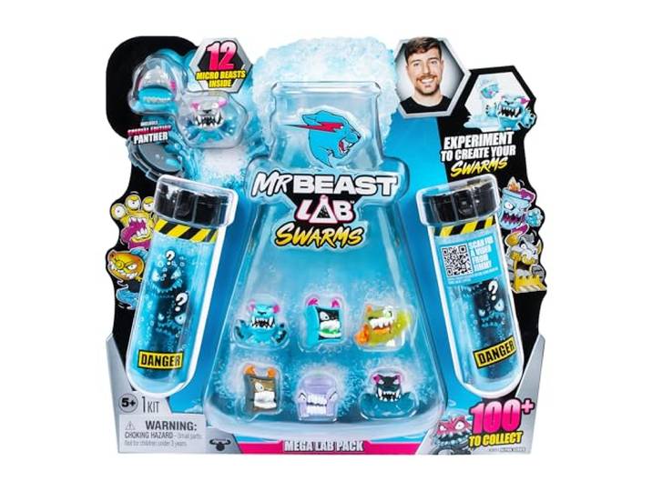 MrBeast Lab 24715, Mega Lab Pack, 12 binnen, experimenteer om je zwermen te muteren, mengen, schudden, creëren