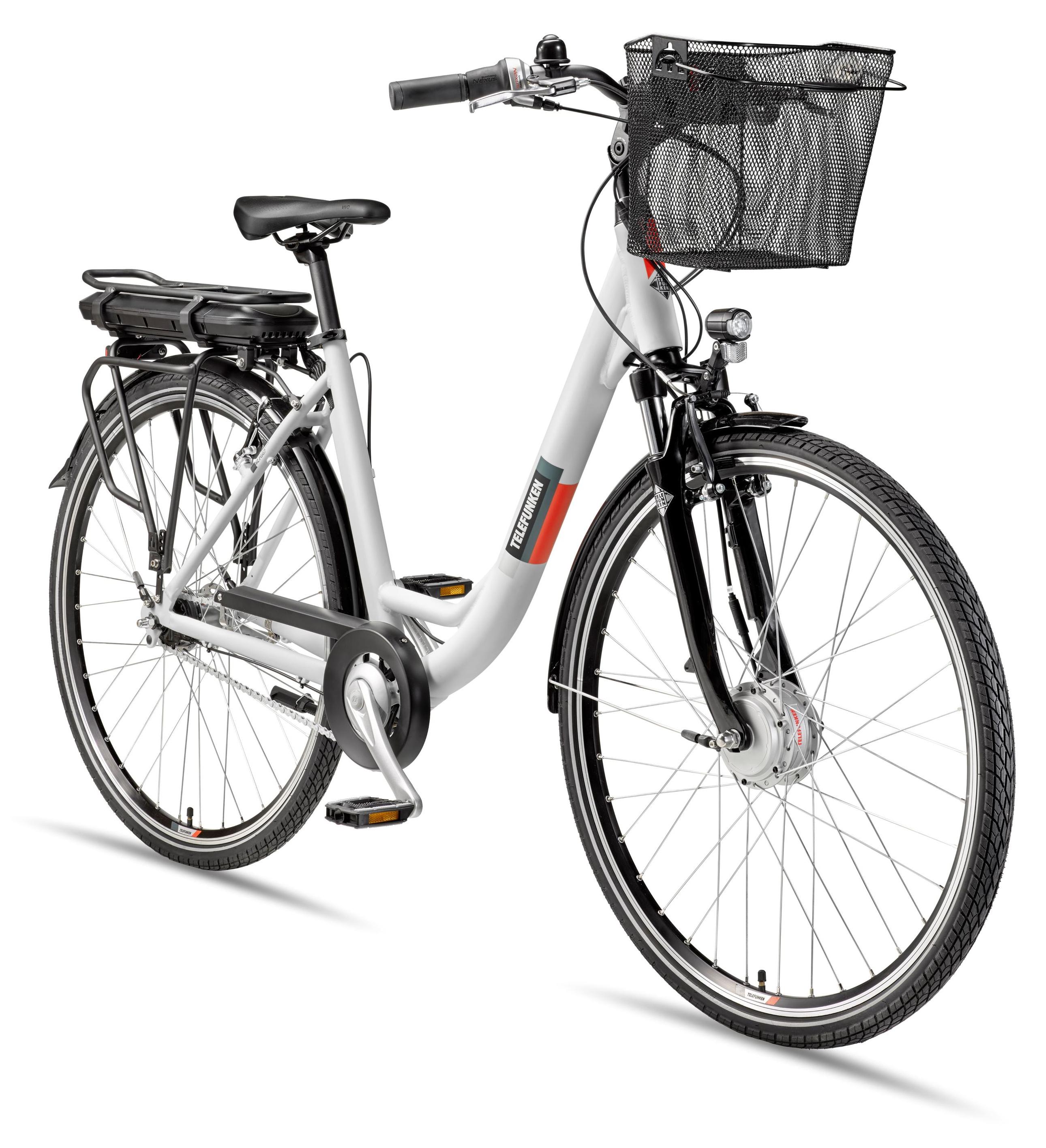 Telefunken City E-Bike | Elektrofahrrad 28 Zoll | 7-Gang Nabenschaltung | Frontmotor | 536,5Wh Akku | EBike Pedelec