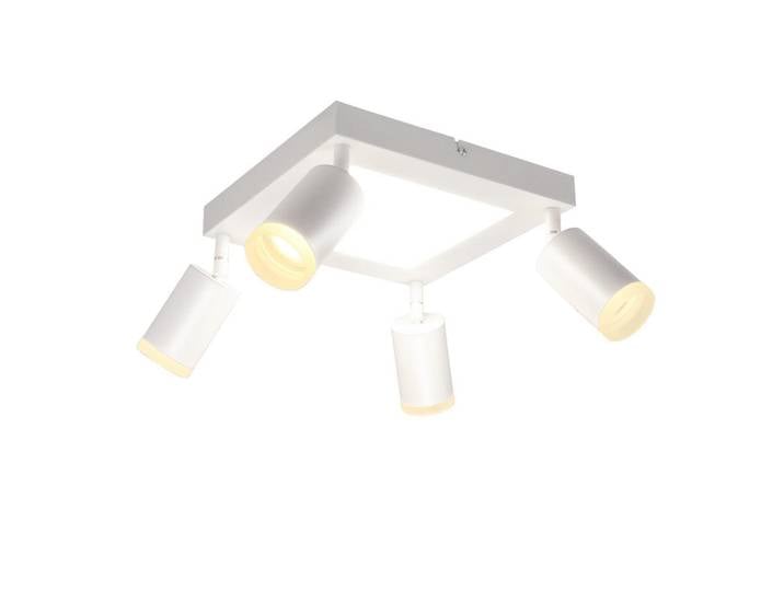 Nettlife Deckenstrahler Bonn 4-flammig 25/8/16.9 cm, Weiß, Metall, Gu10, 8x16.9x25 cm, Lampen & Leuchten, Innenbeleuchtung, Spots & Strahler, Deckenspots