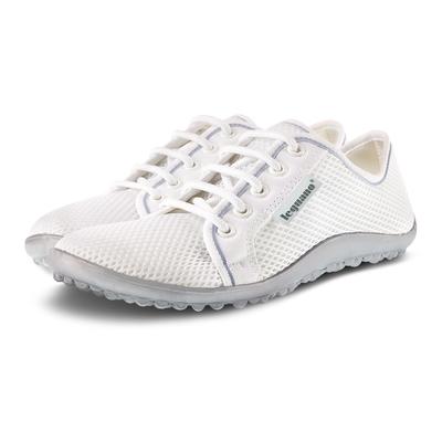 Barfußschuh LEGUANO "AKTIV", Herren, Gr. 38, weiß, Textil, Schuhe Barfußschuh Schnürschuh Sommerschuh, Freizeitschuh, Halbschuh, Schnürschuh mit ergonomischer Formgebung