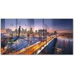 WANDUHR aus Glas 60x30 cm - New York