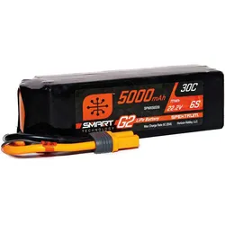Spektrum 5000mAh 6S 22.2V Smart G2 LiPo 30C IC5 (5000 mAh, 22.20 V)