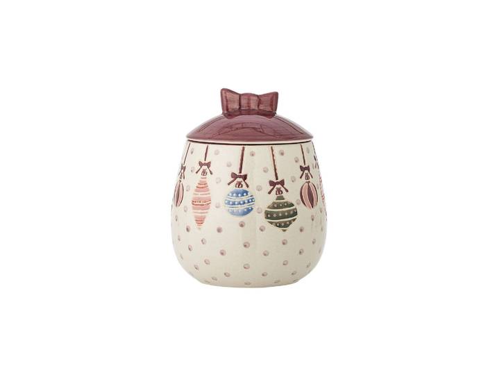 Bocal avec couvercle en grès multicolore Ornamentia