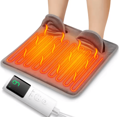 Inspire Picks Electric Foot Heating Pad With 9 Heat Levels Plush Washable Foot Warmer With Timer uk Plug