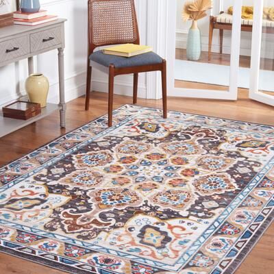 SAFAVIEH Riviera Machine Washable Slip Resistant Harriette Oriental Rug