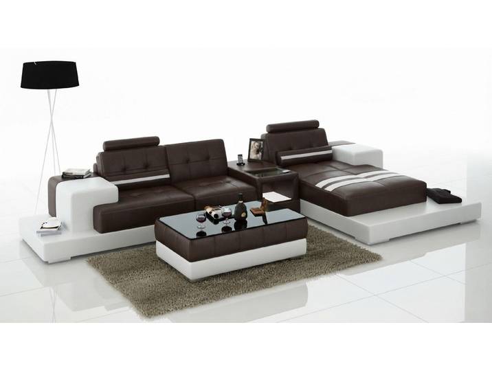 JVmoebel Ecksofa Moderne Ledercouch in zeitlosem Design für stilvolles Wohnen, Made in Europa