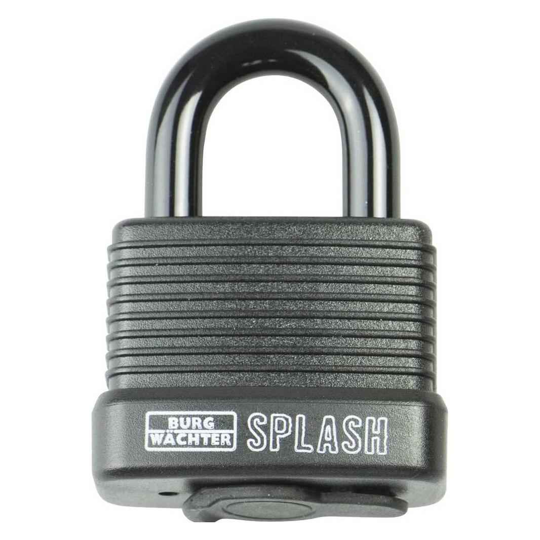 Burg Wächter Zylinder-Vorhangschloss Splash 470 45 Black SB (Splash 470 45 Black SB)