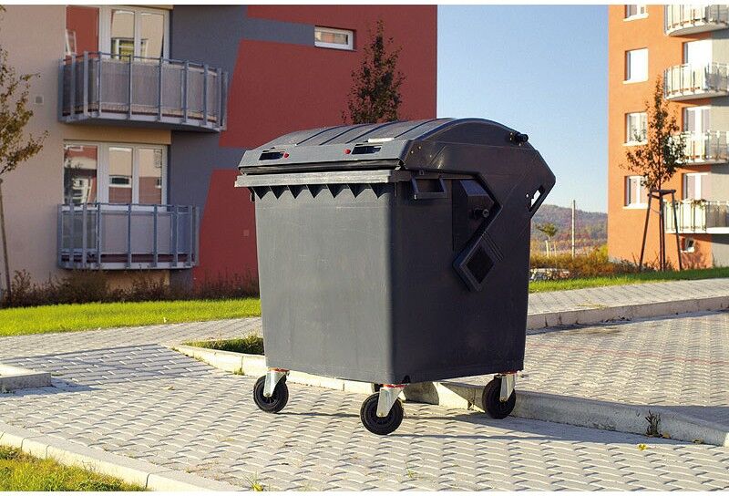 B2B Partner Plastik-Müllcontainer für mülltrennung CLE 1100, Anthrazit