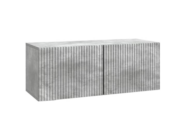 Makastle Wandmontierter TV Schrank 78,5x31x30 cm Betongrau