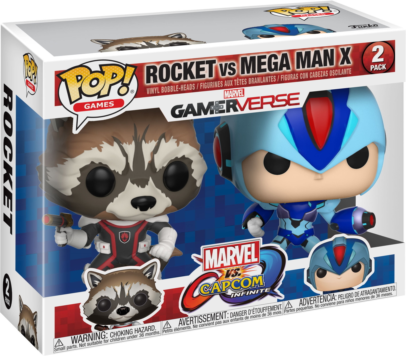 Funko Pop! Marvel Capcom Rocket vs. Mega Man X Vinyl figuur