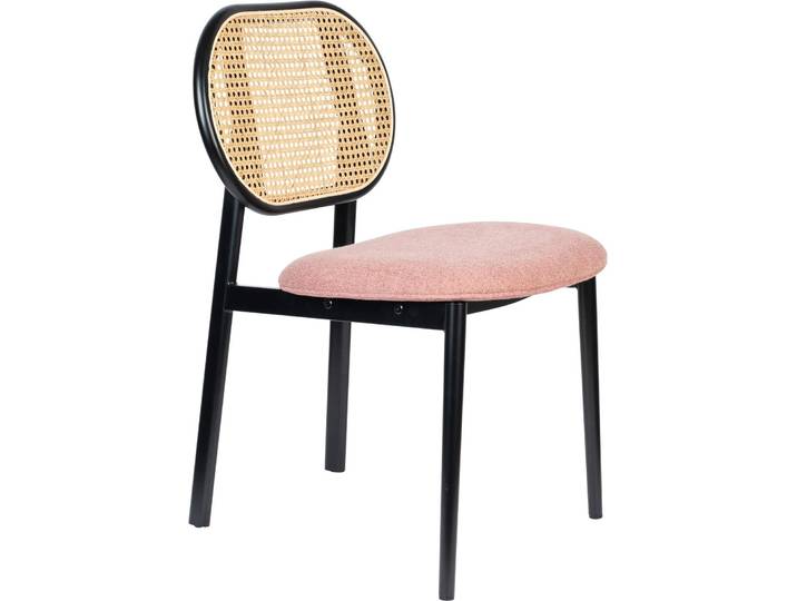 Zuiver Spike Esszimmerstuhl Naturel Rattan/ Rosa