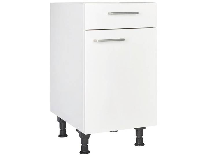 Schubkastenunterschrank, Weiß, 45x87x56 cm, Holzwerkstoff, 1 Schublade, Modern, Nobilia