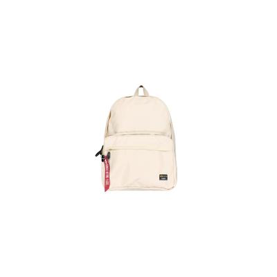 Rucksack ALPHA INDUSTRIES "Crew Backpack", Gr. onesize, weiß (vintage weiß), Obermaterial 1: 100% Nylon. Obermaterial 2: 100% Polyester. Futter: 100% Nylon, Rucksäcke Rucksack
