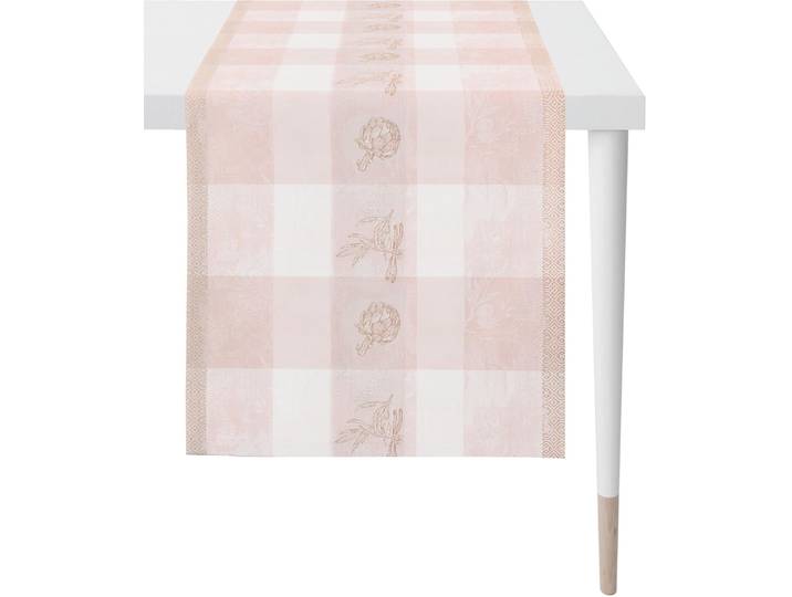 Tischläufer APELT 1615 Summergarden, Sommerdeko, Sommer , rosa, B:48cm L:140cm, Polyester, Tischdecken, Tischläufer, Jacquardgewebe