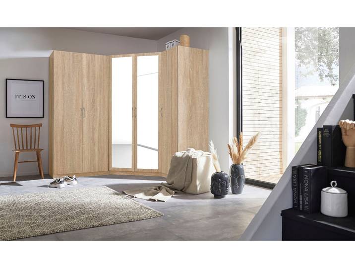 Schrank-Set WIMEX Bitburg , braun (eiche sägerau nachbildung), Kastenmöbel-Sets