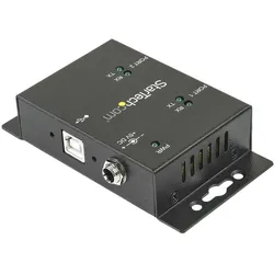 StarTech 2x USB To Serial Adapter Hub (USB-B, 2 Ports), Dockingstation + USB Hub, Schwarz
