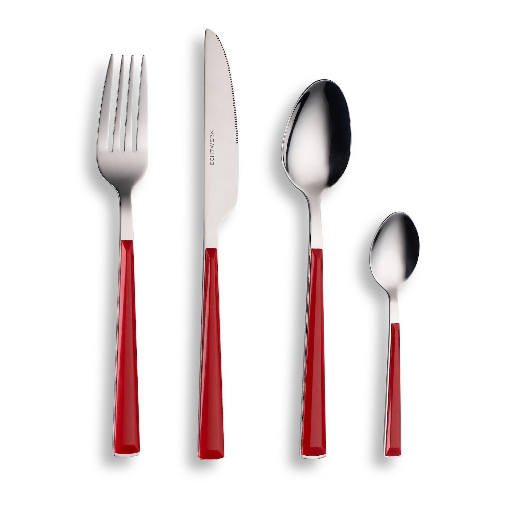 ECHTWERK Besteck Set "Basic" 24tlg rot