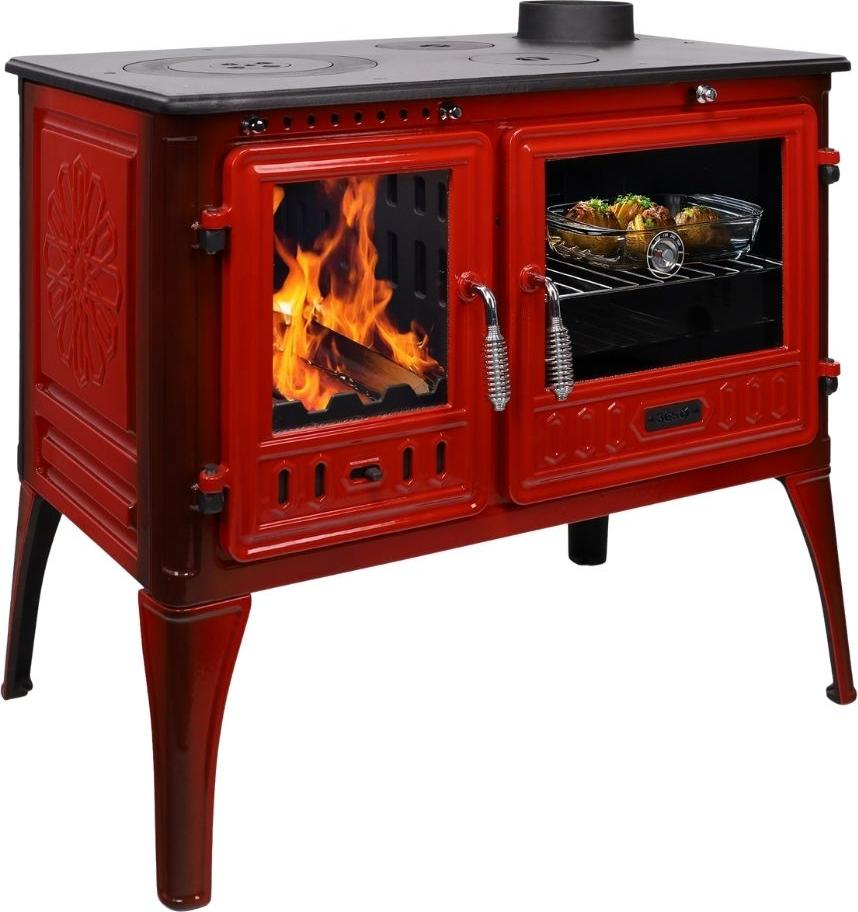 365 Küchenherd Cook Lite rot emailliert 8,5 kW Gusseisen A+