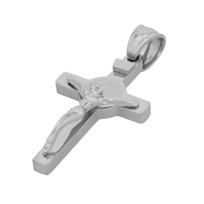 Kettenanhänger ADELIA´S "Anhänger – Kreuz Kreuzanhänger aus Edelstahl", silber, Schmuckanhänger, Damen, Edelstahl, Kettenanhänger, Ideal zum Verschenken – schlicht und stilvoll