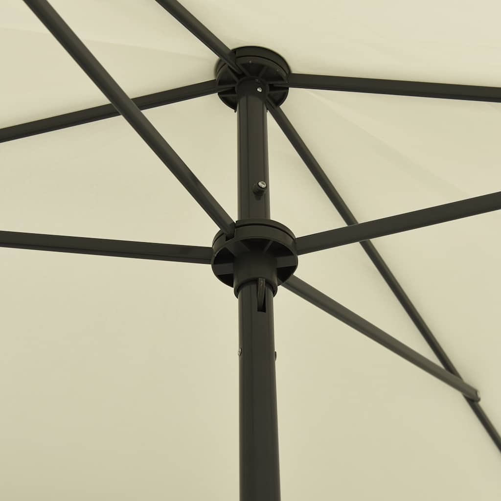 vidaXL Parasol de plage jaune sable 200x125 cm