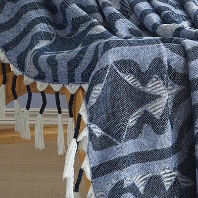 Profil Woven Throw Blanket with Tassels by Jungalow