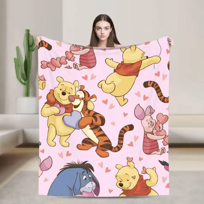 Inspire Curations Winnie The Pooh Soft Flannel Fleece Throw Blanket 11 102x127cm
