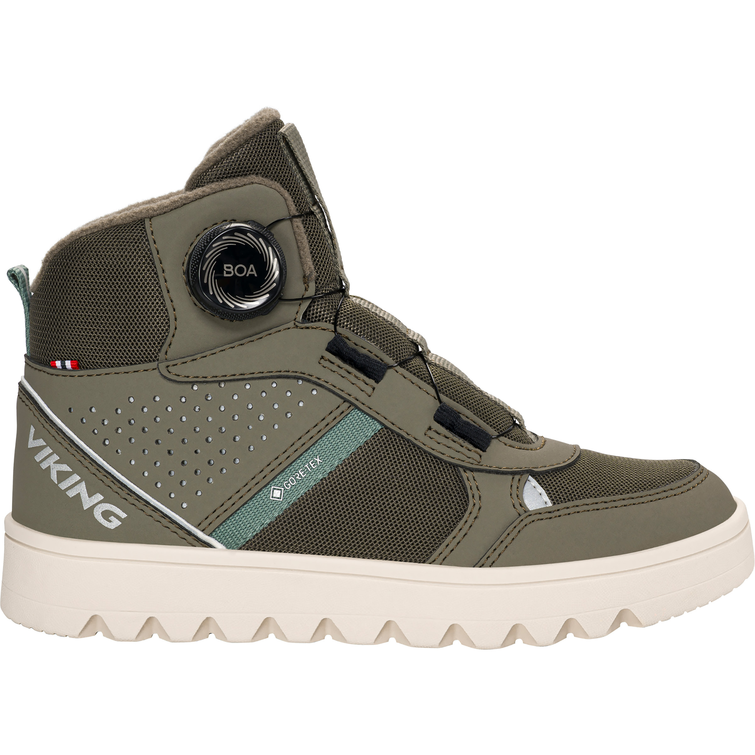 Viking Fleek Warm GTX Boa Kinder Winterschuhe & Winterstiefel oliv Größe 32 Trekking Isolierend