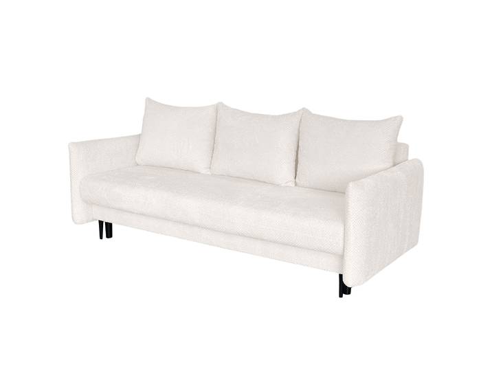 Schlafsofa Samek Weiß Strukturstoff Vilja 218 x 96 x 102cm Modern