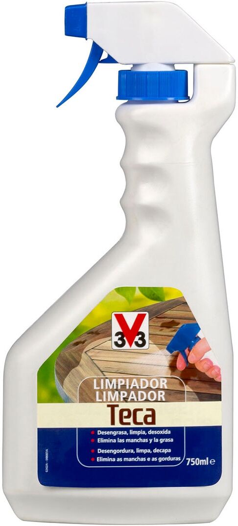V33 Limpiador Mobiliario Teca 750 ml.  Incoloro
