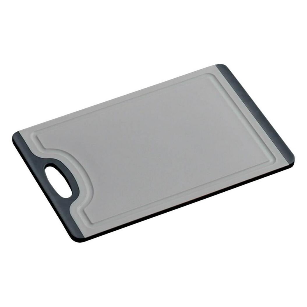 Kesper Schneidebrett Kunststoff grau Rutsch-Stopp, 29,5 x 19,5 cm (30884)