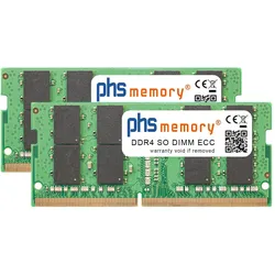 PHS-memory RAM passend für Dell Precision 7510 (Xeon Prozessor) (Dell Precision 7510 (Xeon Prozessor), 2 x 16GB), RAM Modellspezifisch, Schwarz