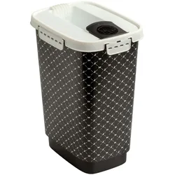Rotho Babydesign Rotho MyPet Flo Tierfutterbehälter 4.1l mit Deckel, schwarz/weiss