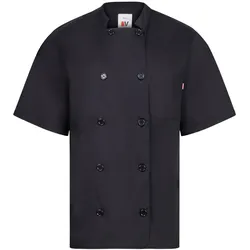 Kochjacke mit kurzen Ärmeln ⚥ Schwarz L