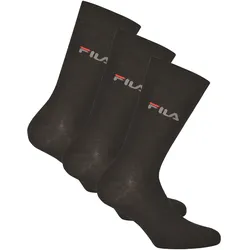 FILA Unisex Socken, 3 Paar - Strümpfe, Street, Sport, Socks Set, Logo, 35-46 Schwarz / 35-38 (3-5 UK)