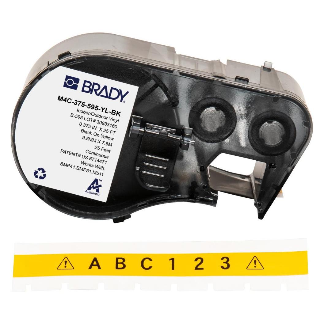 Brady BMP41/BMP51/M511 Label (M4C-375-595-YL-BK)