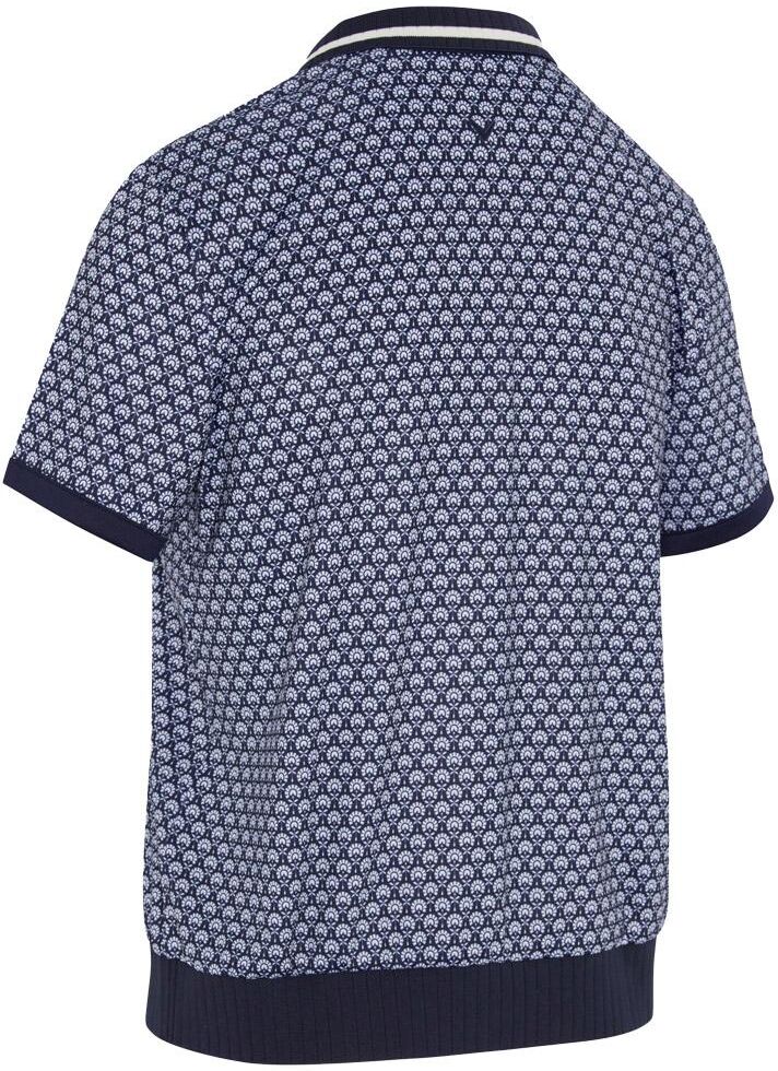 Callaway Golf  - Scarf Geo Print Rib Collar Peacoat - M - Polo