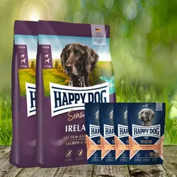 Happy Dog Sensible Ireland 2 x 12,5 kg + Happy Dog Care Snack Skin & Coat 4 x 100 g *geschenkt*