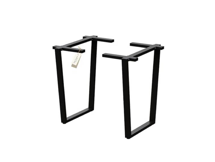 holz4home® Trapez Tischgestell aus Metall I Pulverbeschichtete Tischbeine Schwarz I 1 Paar (2 Teile) I Metallgestell Esstisch Wohnzimmertisch I Tischfüße Industrial Style Gestell