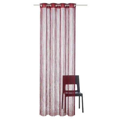 Fadenvorhang WECKBRODT "Leon, 1 Stück, Ösen, transparent, Fadengardine, Insektenschutz" Gr. 3, rot (bordeaux), B:148cm H:160cm, Polyester, Gardinen, Fadengardine, Insektenschutz, transparent, kürzbar, Store