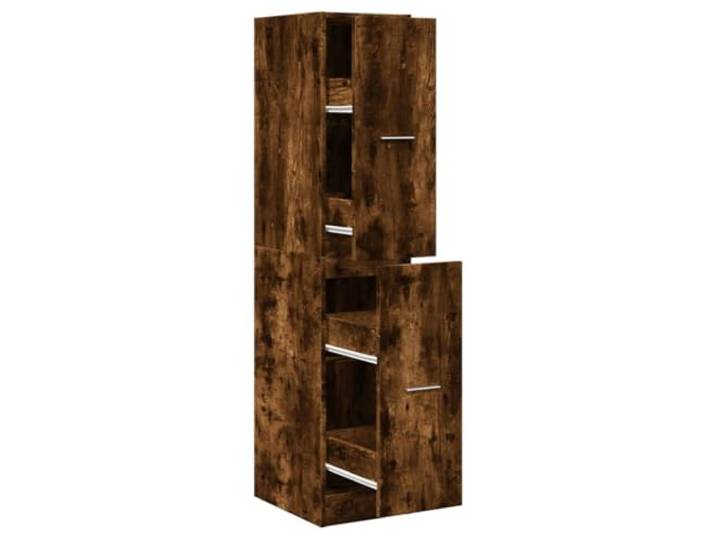 KDVXBCQJH Apothekerschrank Räuchereiche 30x41x144,5 cm Holzwerkstoff Schmaler Auszugschrank für Küche, Büro und Wohnzimmer: Raumsparende Kommode mit 4 Schubladen für geordnete Aufbewahrung.